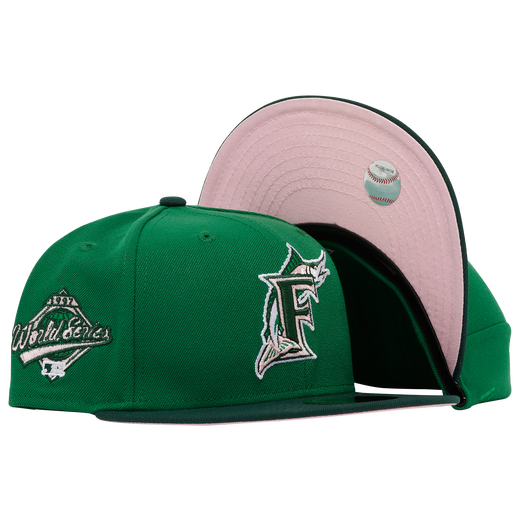 New Era Florida Marlins 1997 World Series Kelly Green Pink UV 59FIFTY Fitted Hat