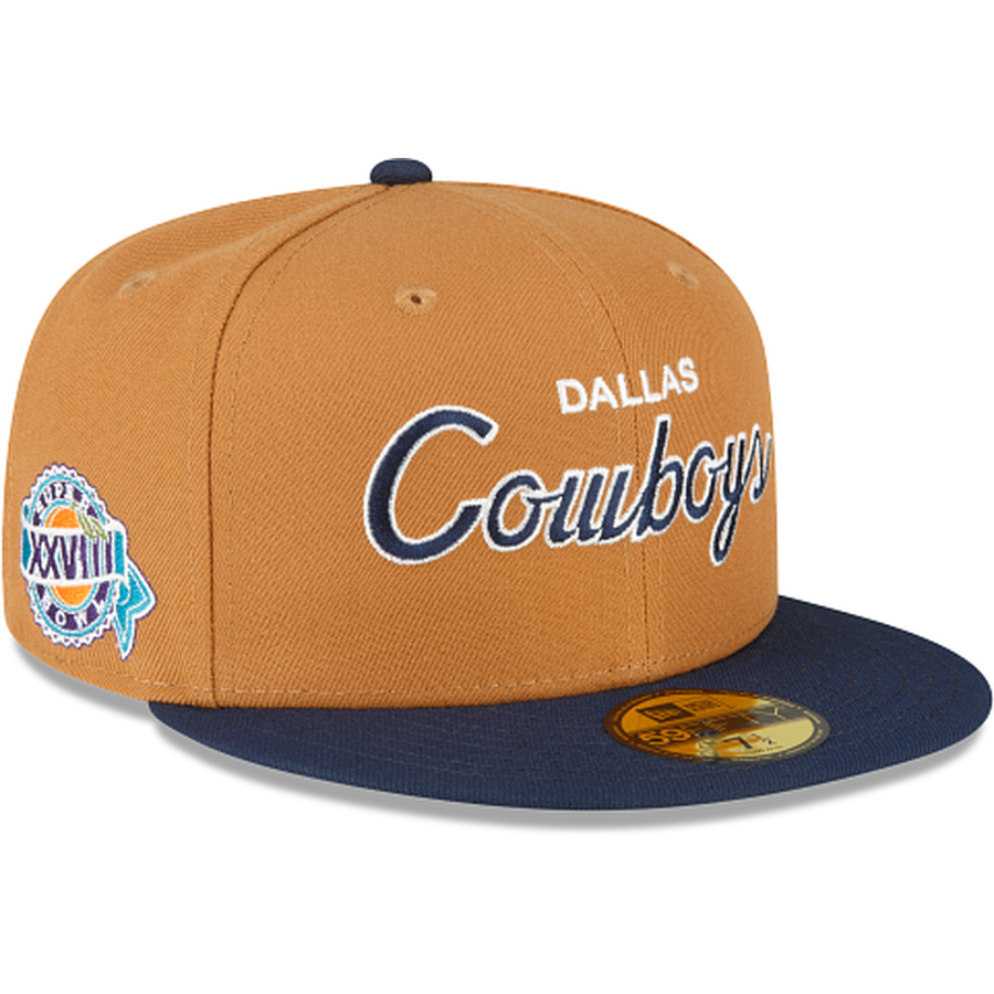 Lids Dallas Cowboys New Era Script 59FIFTY Fitted Hat - Navy