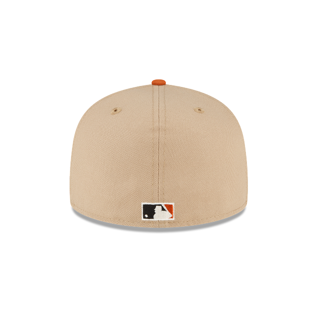 New Era Just Caps Beige Camel Baltimore Orioles 2023 59FIFTY Fitted Hat