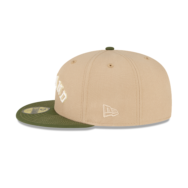 New Era Just Caps Beige Camel Oakland Athletics 2023 59FIFTY Fitted Hat