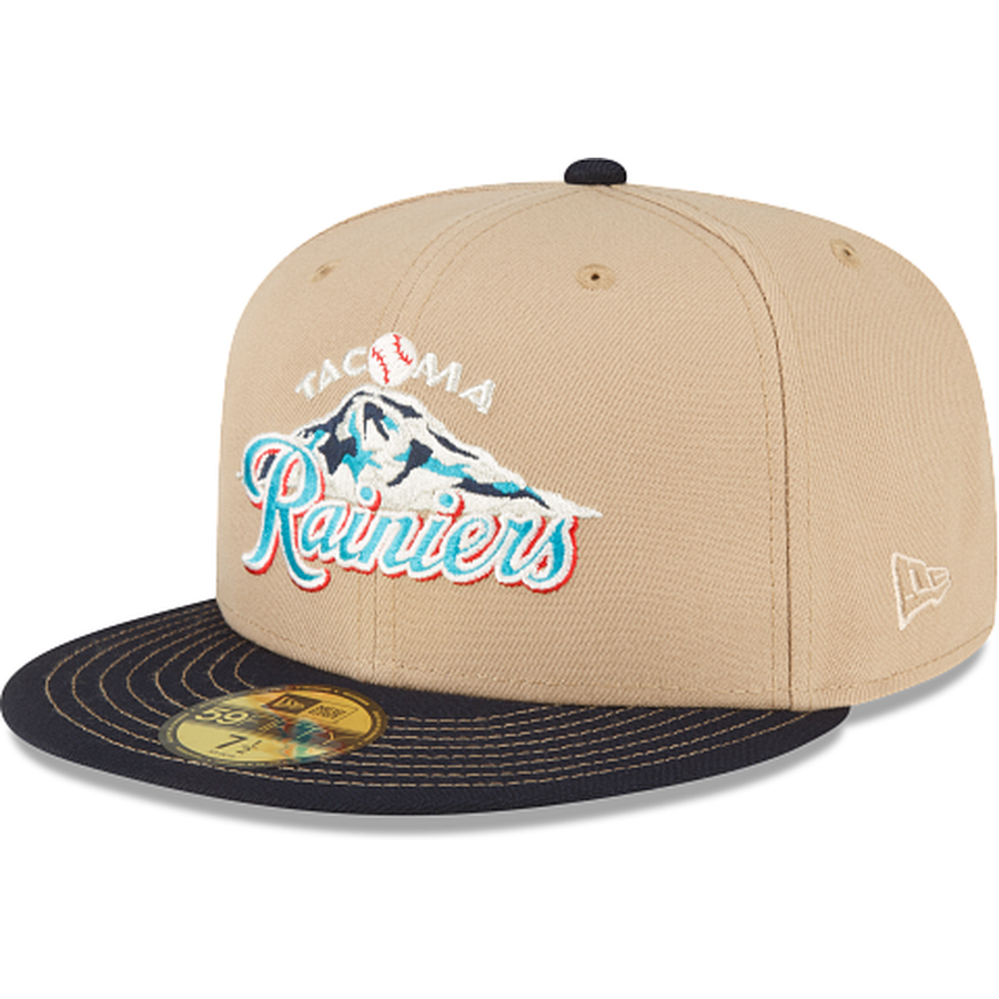 New Era Just Caps Beige Camel Tacoma Rainiers 2023 59FIFTY Fitted Hat
