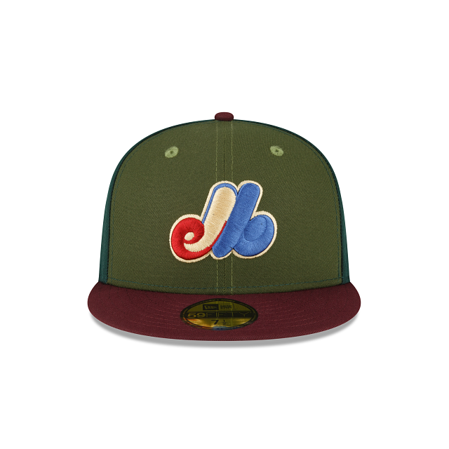 New Era Just Caps Dark Green Montreal Expos 2023 59FIFTY Fitted Hat