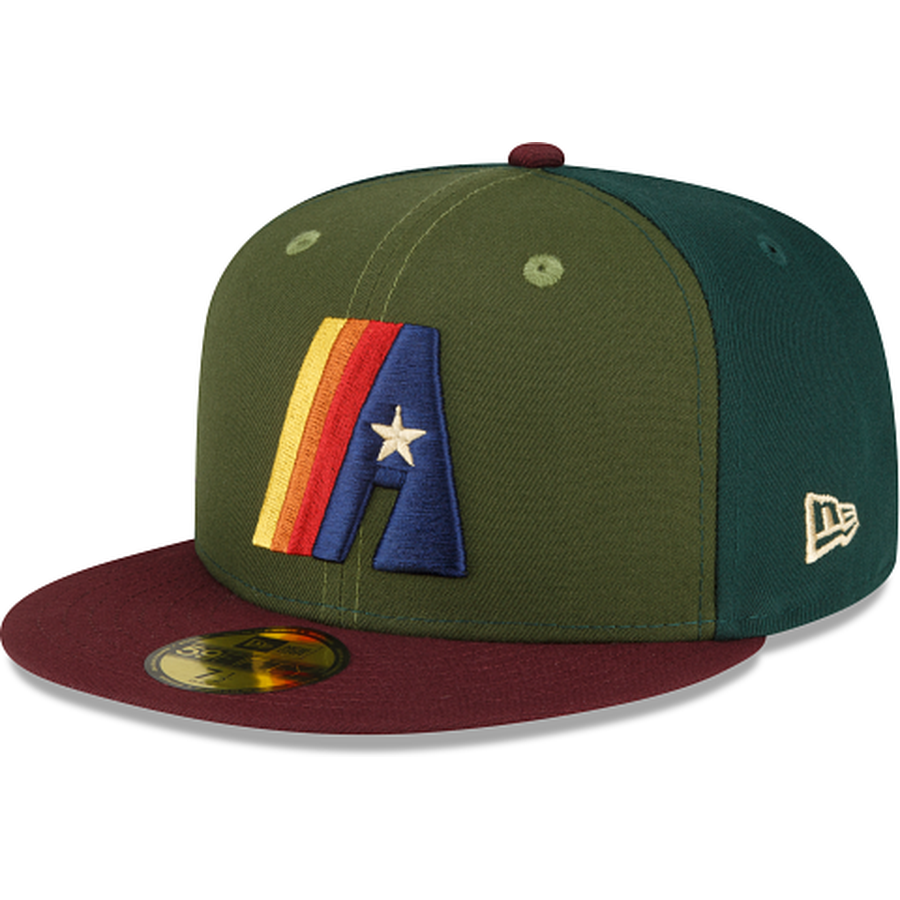 New Era Just Caps Dark Green Houston Astros 2023 59FIFTY Fitted Hat