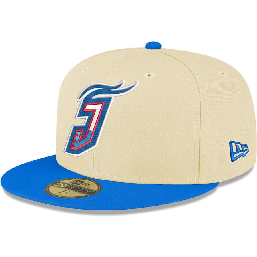 New Era Jacksonville Jumbo Shrimp Vegas Gold/Blue 59FIFTY Fitted Hat