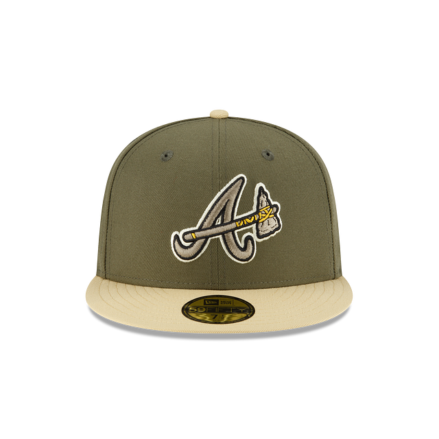 New Era Just Caps Ivory Visor Atlanta Braves 2023 59FIFTY Fitted Hat