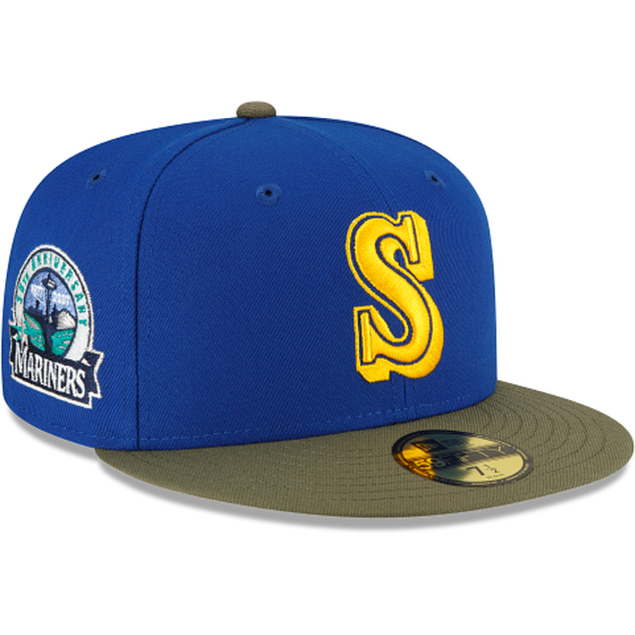 New Era Just Caps Dark Forest Visor Seattle Mariners 2023 59FIFTY Fitted Hat