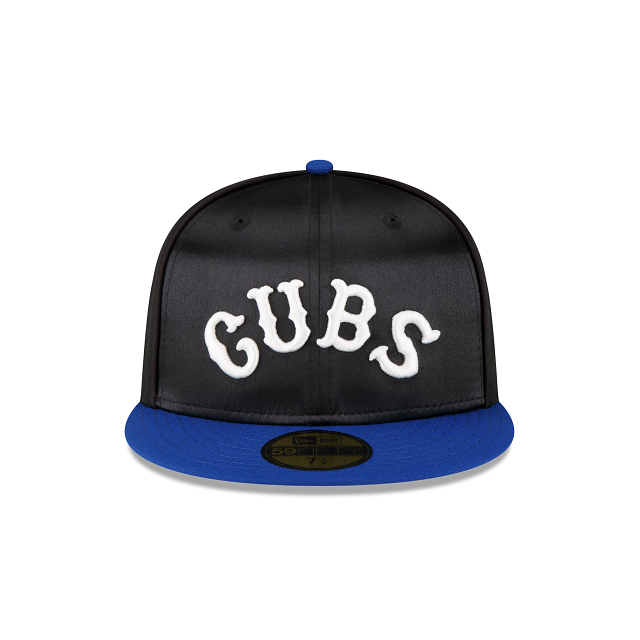 New Era Just Caps Black Satin Chicago Cubs 2023 59FIFTY Fitted Hat