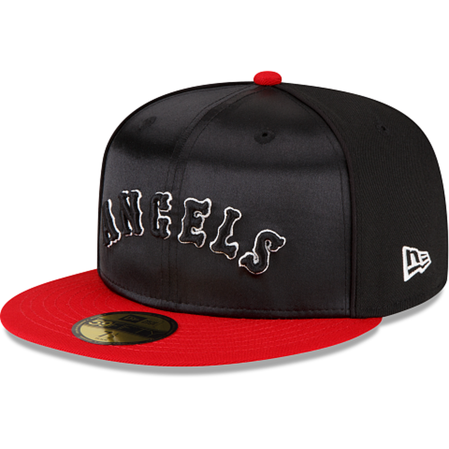 New Era Just Caps Black Satin Los Angeles Angels 2023 59FIFTY Fitted Hat