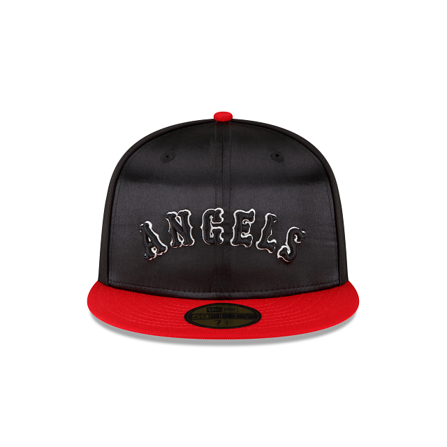 New Era Just Caps Black Satin Los Angeles Angels 2023 59FIFTY Fitted Hat