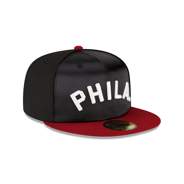 New Era Just Caps Black Satin Philadelphia Phillies 2023 59FIFTY Fitted Hat