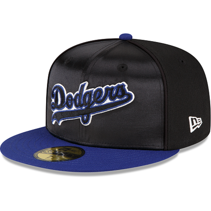 New Era Just Caps Black Satin Los Angeles Dodgers 2023 59FIFTY Fitted Hat