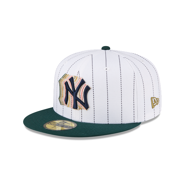 New Era Just Caps White Pinstripe New York Yankees 59FIFTY Fitted Hat