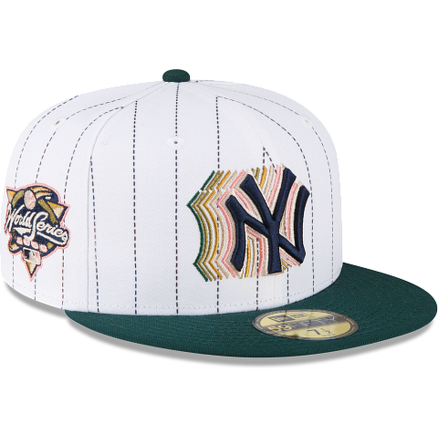New Era Just Caps White Pinstripe New York Yankees 59FIFTY Fitted Hat