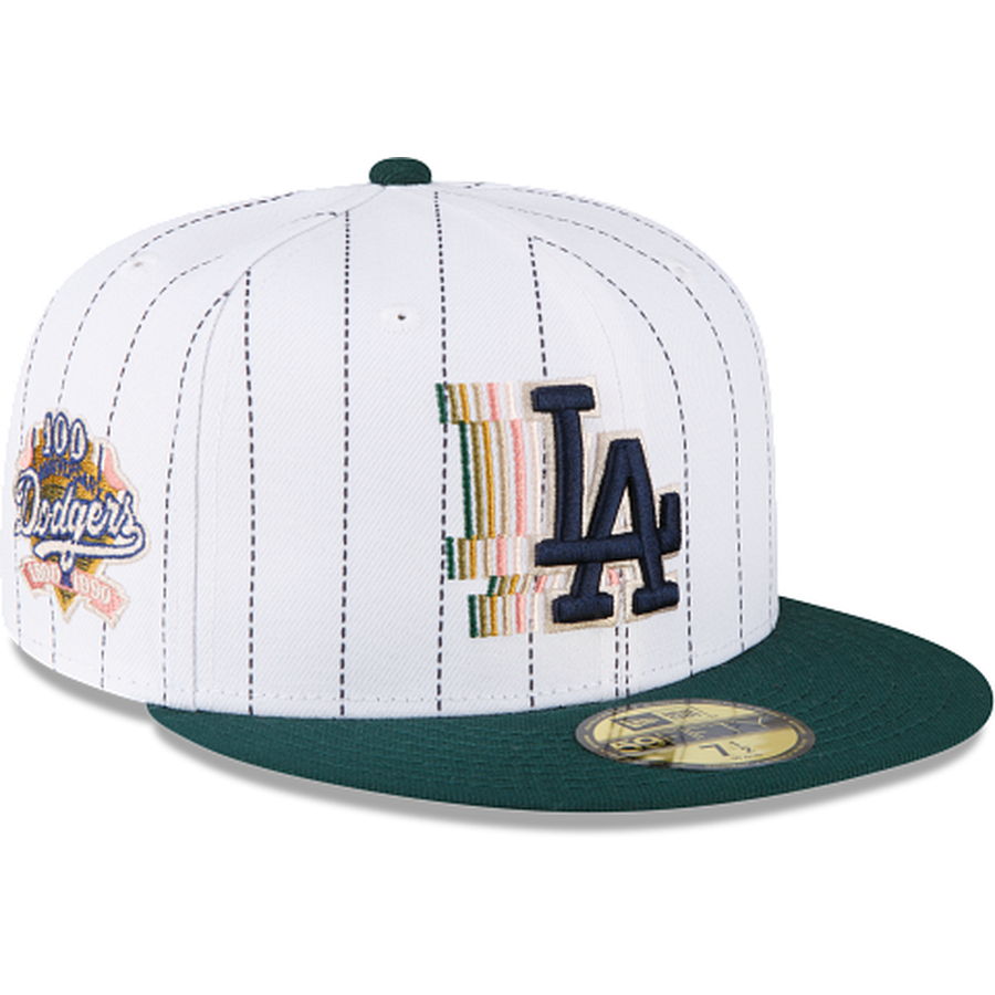 New Era Just Caps White Pinstripe Los Angeles Dodgers 59FIFTY Fitted Hat
