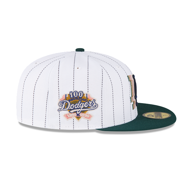 New Era Just Caps White Pinstripe Los Angeles Dodgers 59FIFTY Fitted H