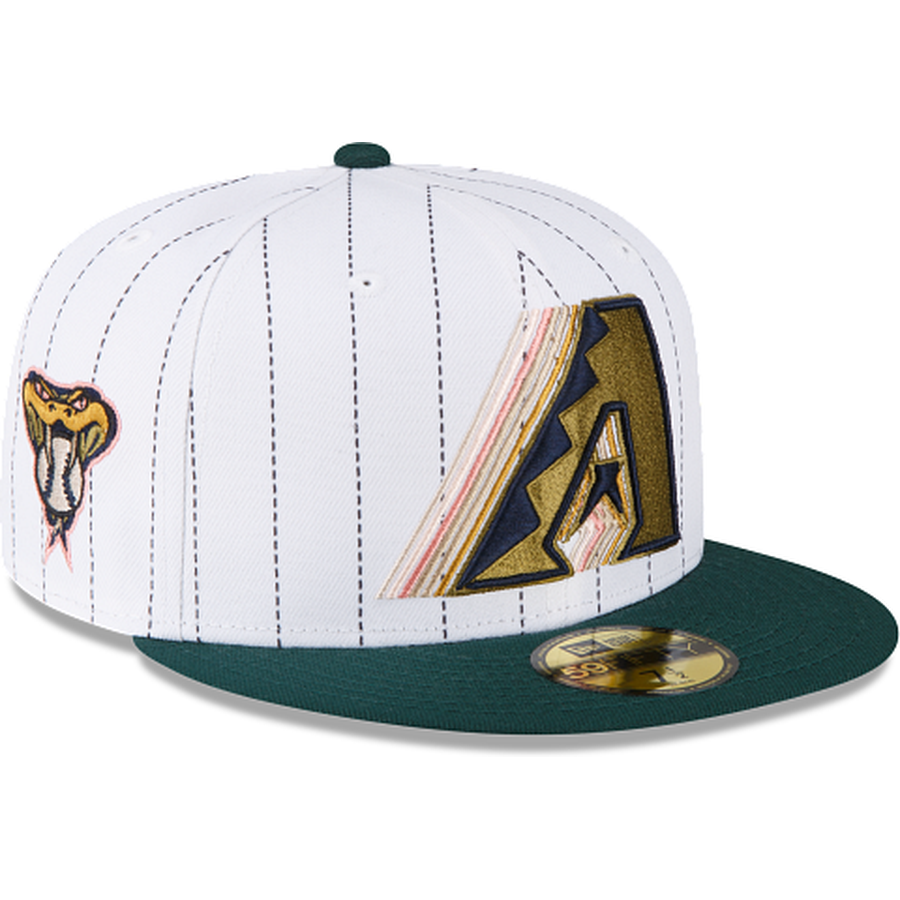 New Era Just Caps White Pinstripe Arizona Diamondbacks 59FIFTY Fitted Hat