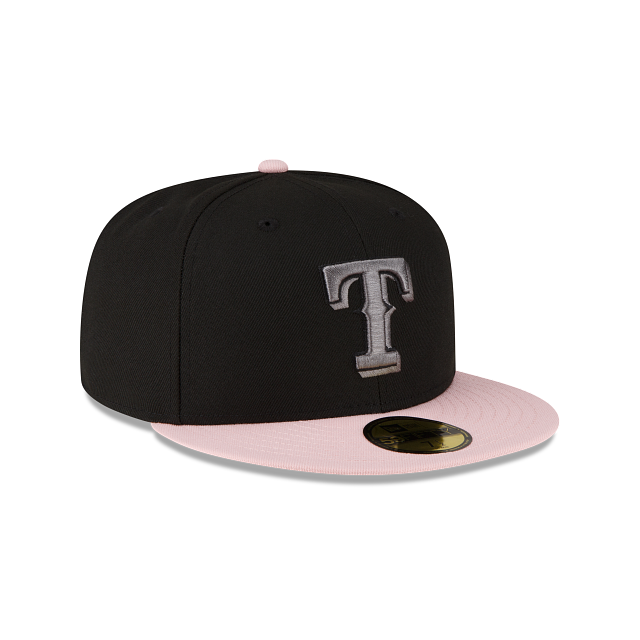 New Era Texas Rangers Black/Blush 2023 59FIFTY Fitted Hat