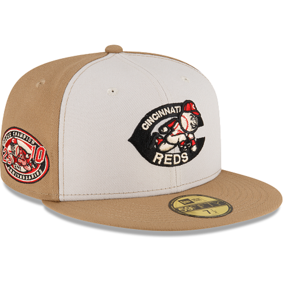 New Era Just Caps Khaki Cincinnati Reds 2023 59FIFTY Fitted Hat