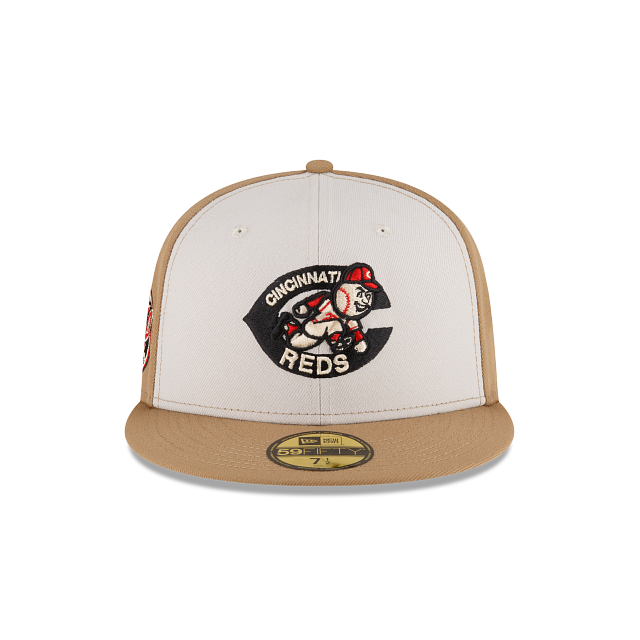 New Era Just Caps Khaki Cincinnati Reds 2023 59FIFTY Fitted Hat
