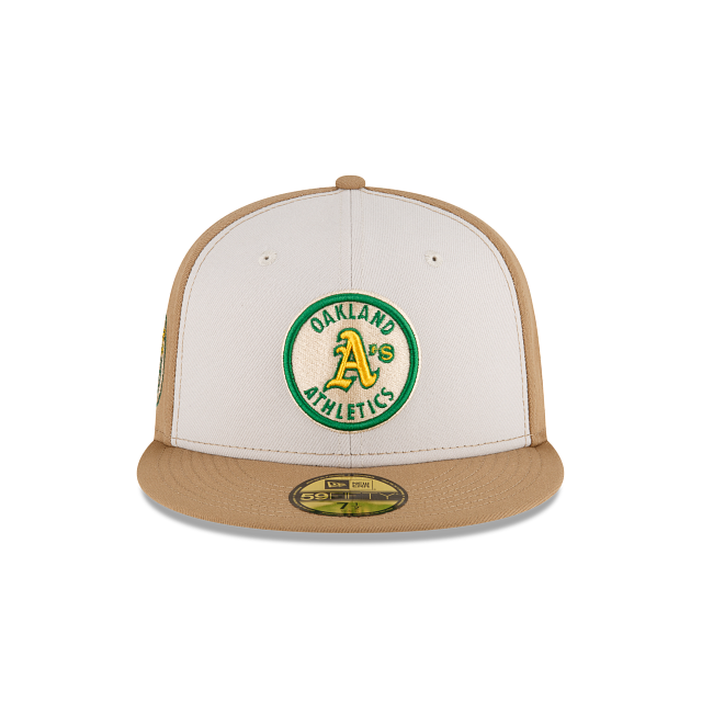 New Era Just Caps Khaki Oakland Athletics 2023 59FIFTY Fitted Hat