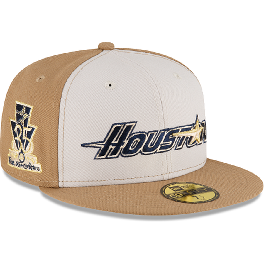 New Era Just Caps Khaki Houston Astros 2023 59FIFTY Fitted Hat