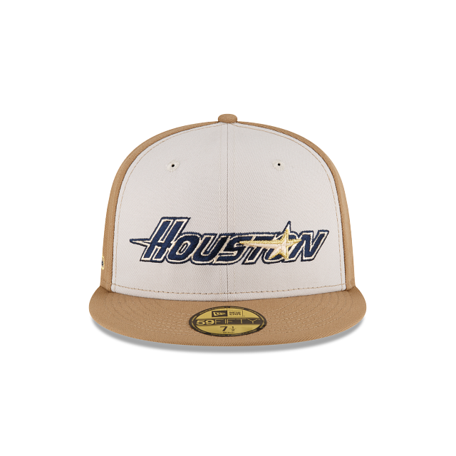 New Era Just Caps Khaki Houston Astros 2023 59FIFTY Fitted Hat