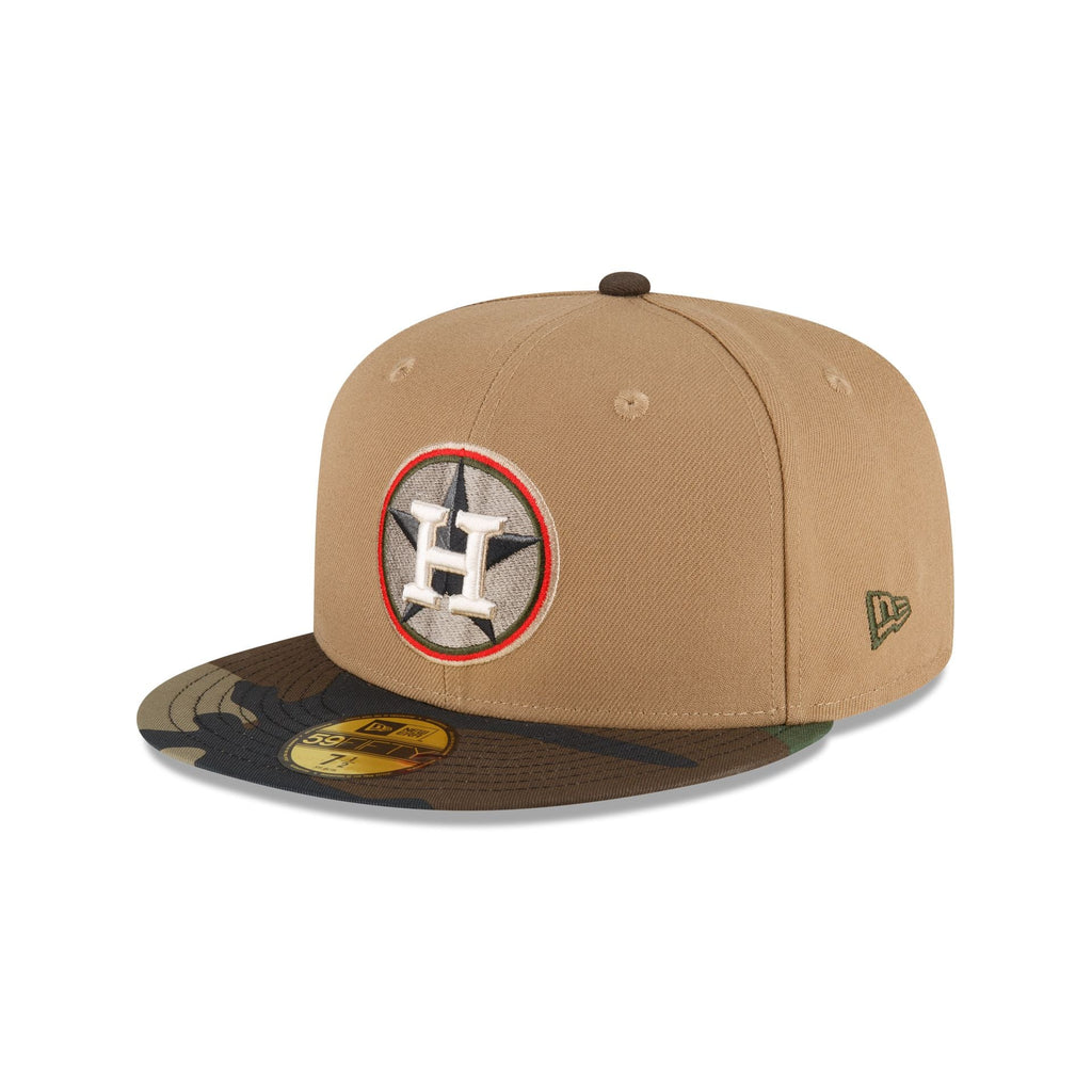 New Era Just Caps Camo Khaki Houston Astros 2023 59FIFTY Fitted Hat