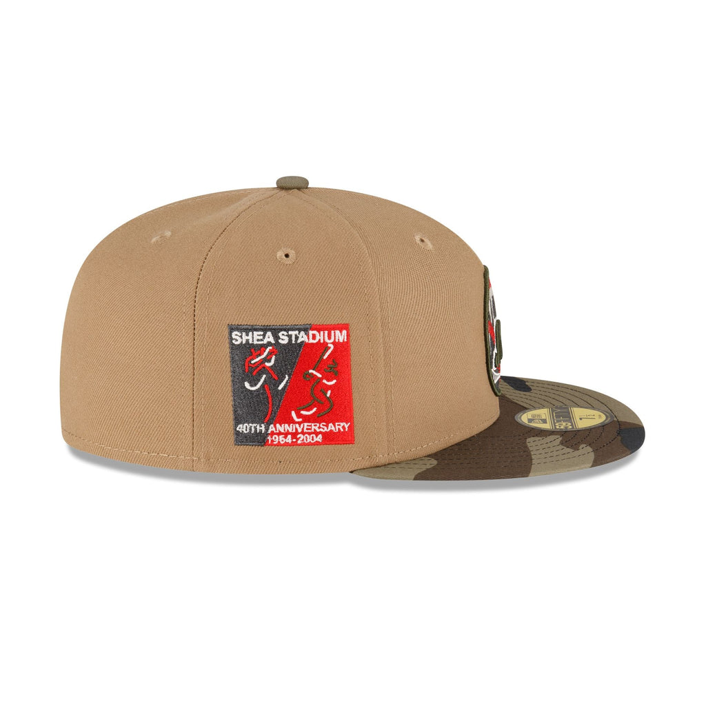 New Era Just Caps Camo Khaki New York Mets 2023 59FIFTY Fitted Hat