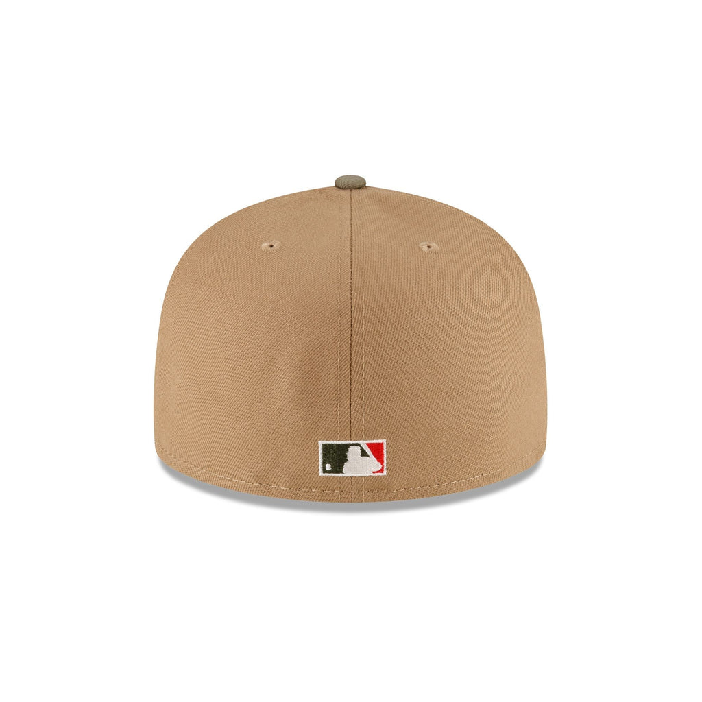 New Era Just Caps Camo Khaki New York Mets 2023 59FIFTY Fitted Hat