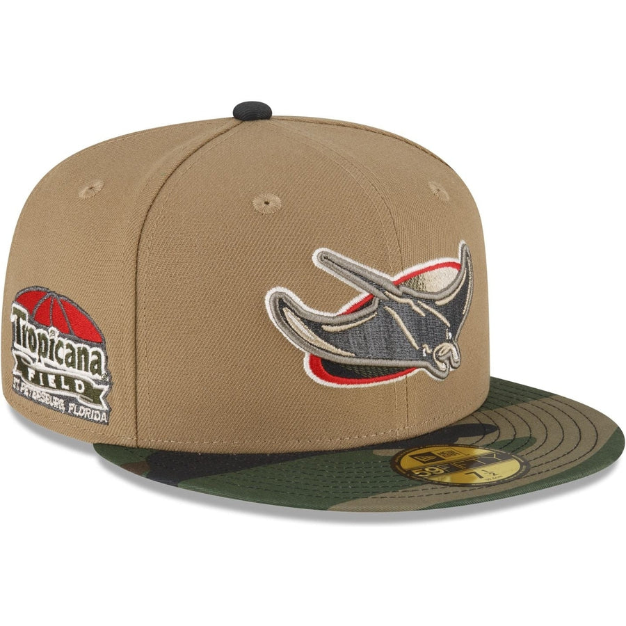 New Era Just Caps Camo Khaki Tampa Bay Rays 2023 59FIFTY Fitted Hat