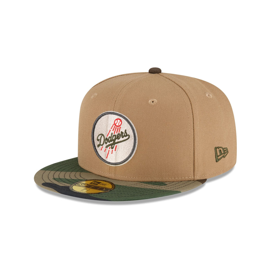 New Era Just Caps Camo Khaki Los Angeles Dodgers 2023 59FIFTY Fitted Hat
