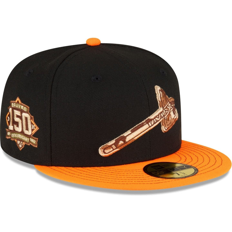 New Era Just Caps Orange Visor Atlanta Braves 2023 59FIFTY Fitted Hat