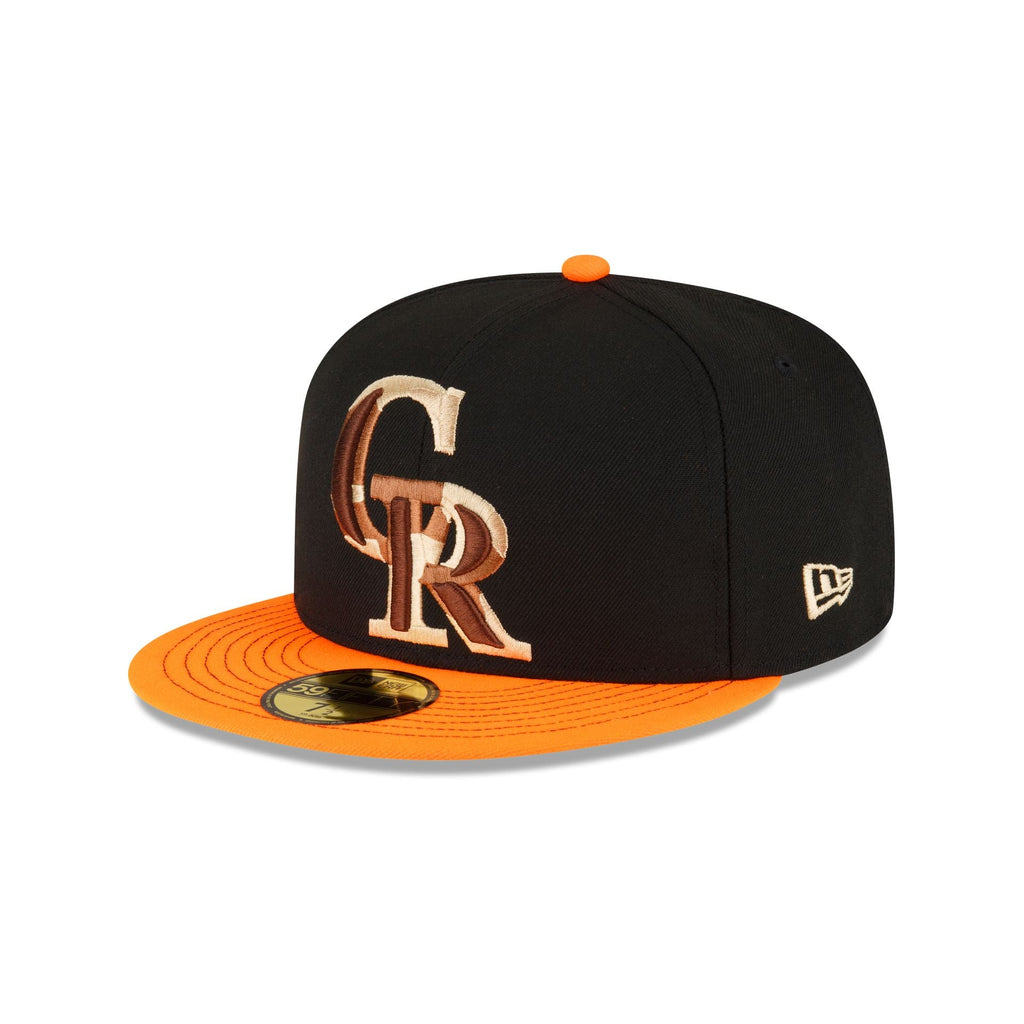 New Era Just Caps Orange Visor Colorado Rockies 2023 59FIFTY Fitted Hat