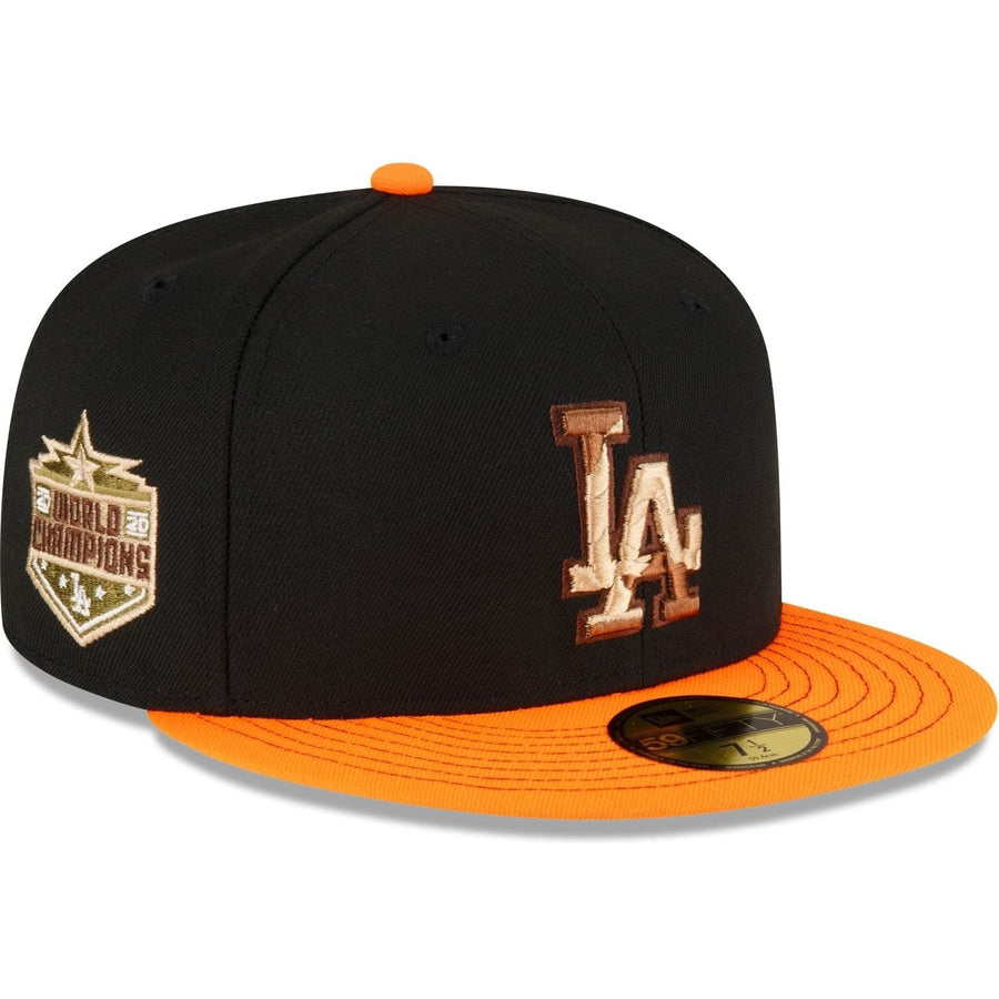 New Era Just Caps Orange Visor Los Angeles Dodgers 2023 59FIFTY Fitted Hat