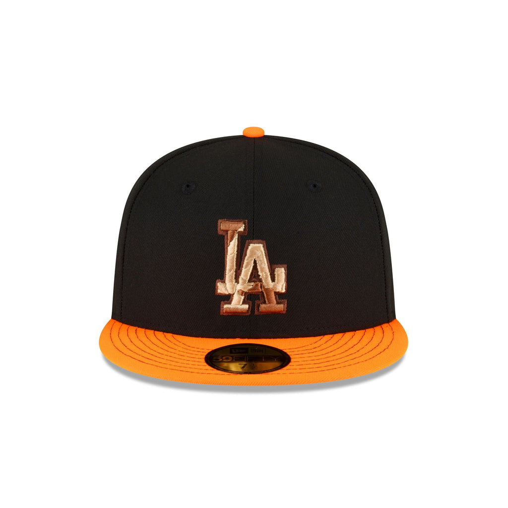 New Era Just Caps Orange Visor Los Angeles Dodgers 2023 59FIFTY Fitted Hat