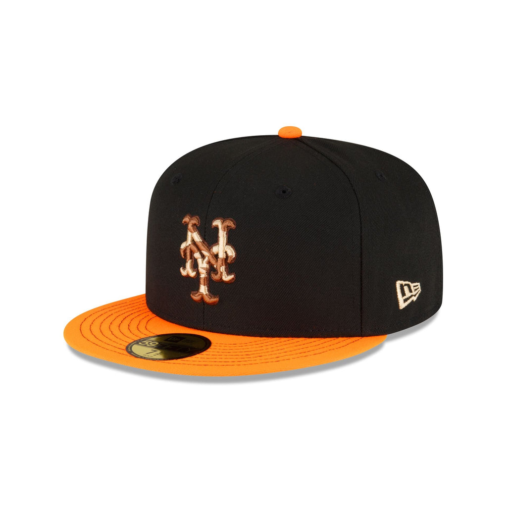 New Era Just Caps Orange Visor New York Mets 2023 59FIFTY Fitted Hat