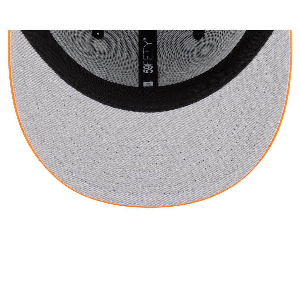 New Era Just Caps Orange Visor Texas Rangers 2023 59FIFTY Fitted Hat