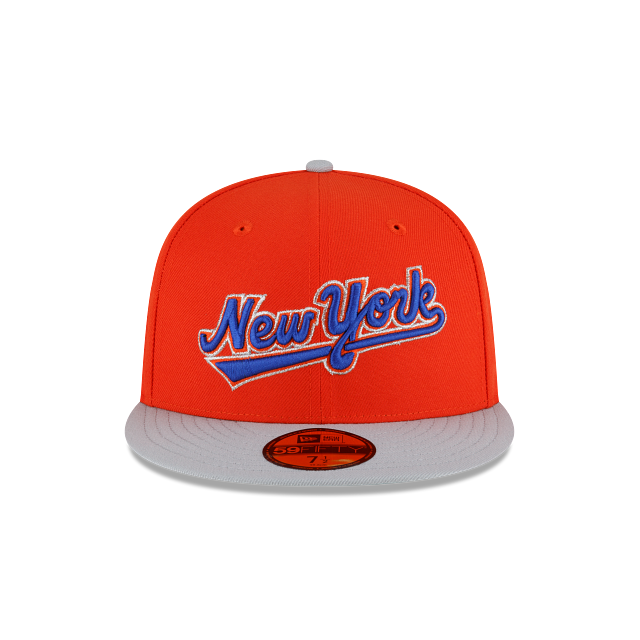 New Era Just Caps Gray Visor New York Mets 2023 59FIFTY Fitted Hat
