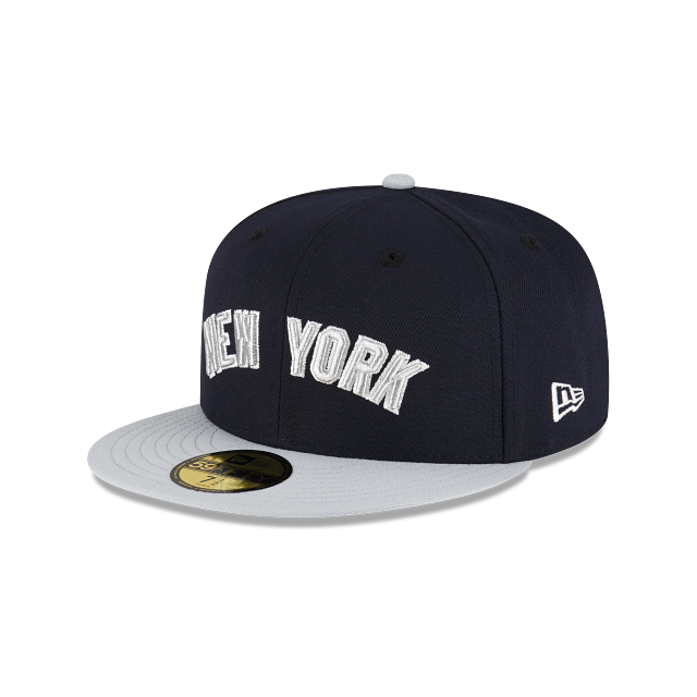 New Era Just Caps Gray Visor New York Yankees 2023 59FIFTY Fitted Hat