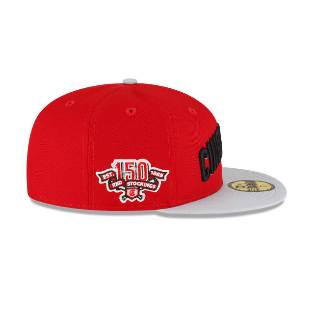 New Era Just Caps Gray Visor Cincinnati Reds 2023 59FIFTY Fitted Hat