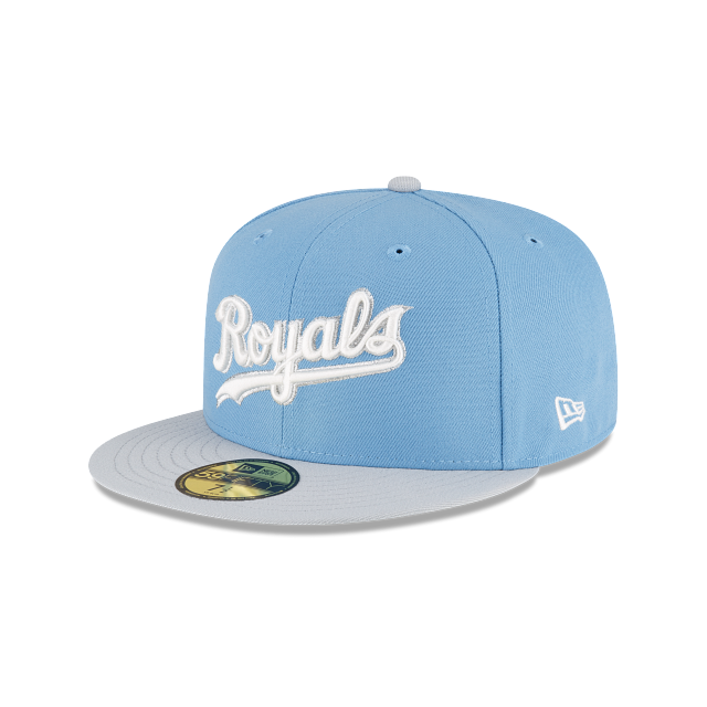 New Era Just Caps Gray Visor Kansas City Royals 2023 59FIFTY Fitted Hat