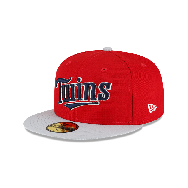 New Era Just Caps Gray Visor Minnesota Twins 2023 59FIFTY Fitted Hat