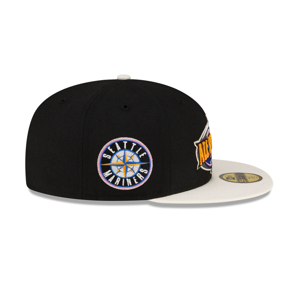 New Era Just Caps Black Crown Seattle Mariners 2023 59FIFTY Fitted Hat