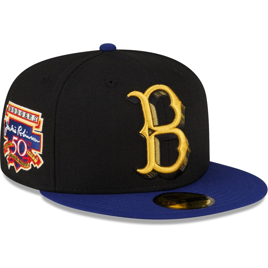 New Era Just Caps Black Crown Brooklyn Dodgers 2023 59FIFTY Fitted Hat
