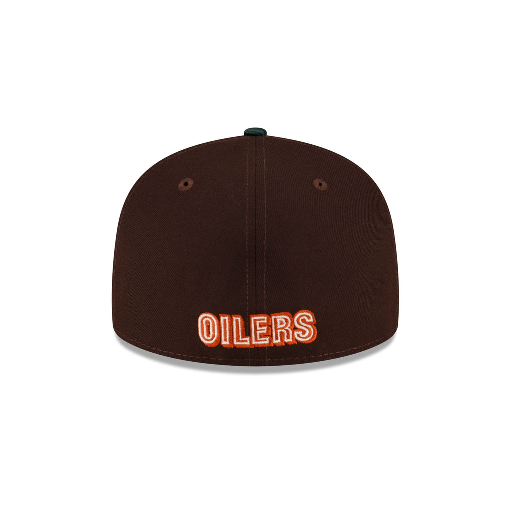 New Era Just Caps Green Satin Oilers 2023 59FIFTY Fitted Hat