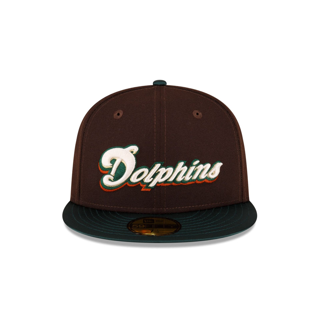 New Era Just Caps Green Satin Miami Dolphins 2023 59FIFTY Fitted Hat