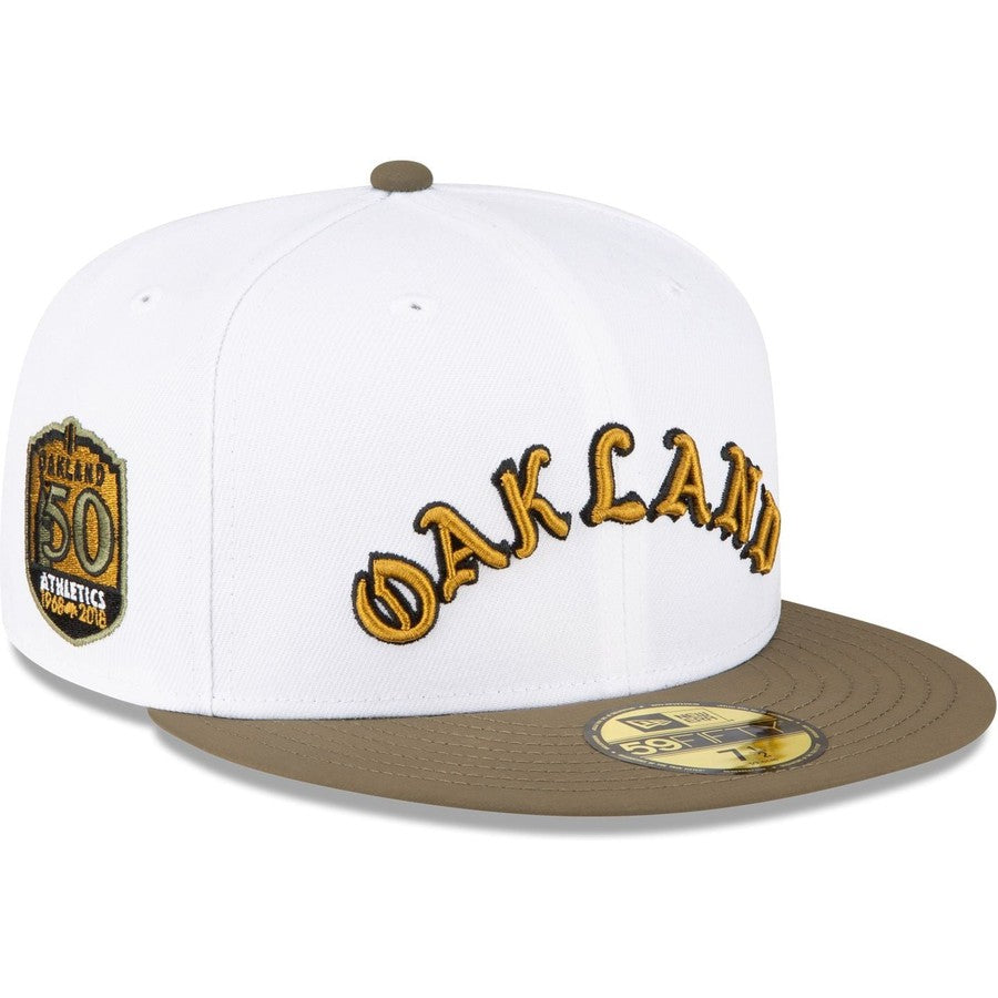 New Era Just Caps Forest Green Oakland Athletics 2023 59FIFTY Fitted Hat