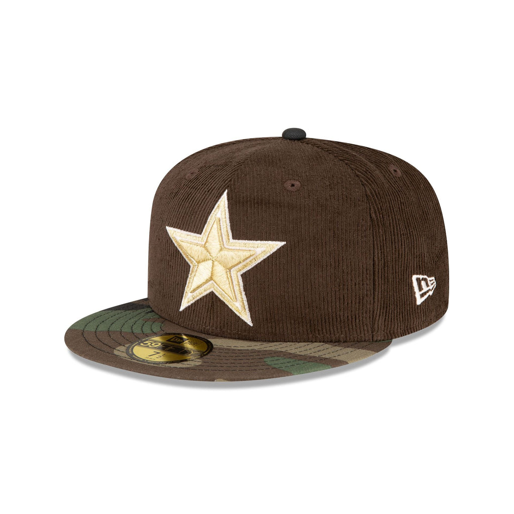 New Era Just Caps Brown Camo Dallas Cowboys 2023 59FIFTY Fitted Hat