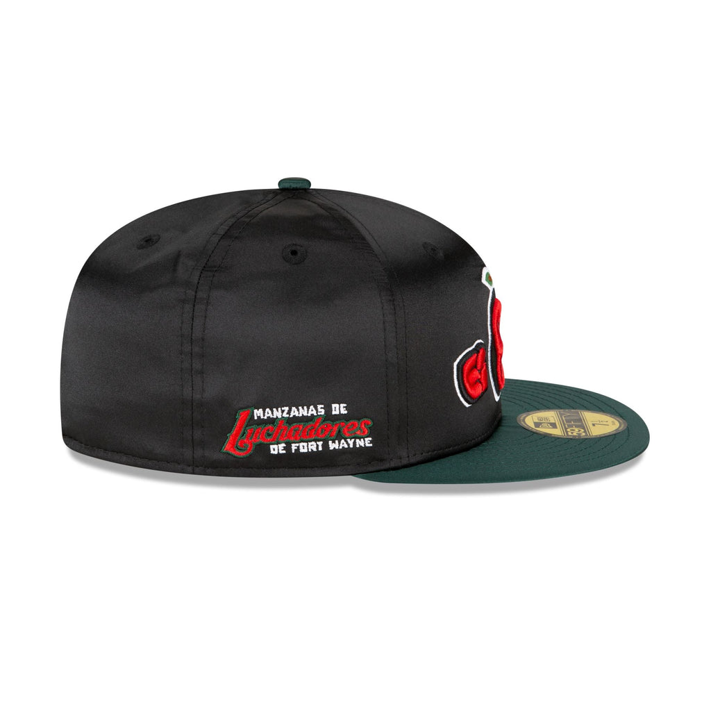 New Era Fort Wayne TinCaps Black Satin 2023 59FIFTY Fitted Hat