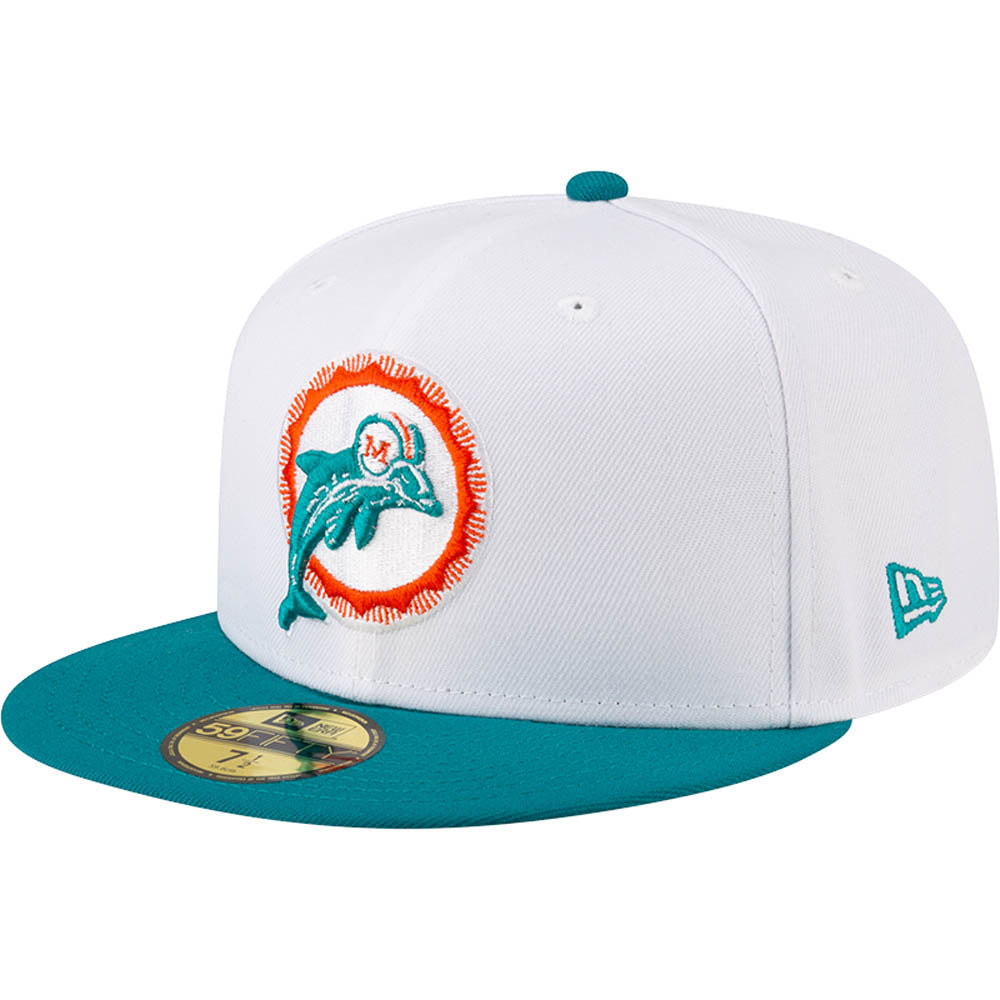 New Era x JS Miami Dolphins "Snow" White 2023 59FIFTY Fitted Hat